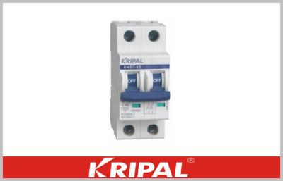 China UKB7 2P Mini Circuit Breaker Automatically Operated Electrical Switch B / C / D Curve for sale