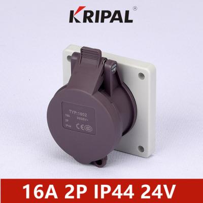 China IP44 16A 32A 24V 48V Low Voltage Panel Mounted Socket IEC Standard for sale