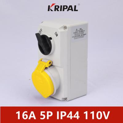 China PC IP44 16A Industrial Socket Switch With Mechanical Interlock for sale