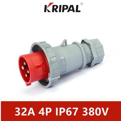 China 380V 16A 4 Pole Split Industrial Plugs With IP67 Protection Grade for sale