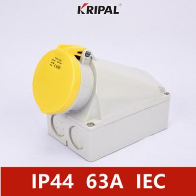 China Padrão fixado na parede industrial do IEC do soquete de poder de IP44 4P 63Amp à venda