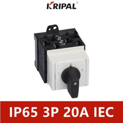 China 20A 3P 4P Rotary Selector Switch 3 Position Distribution Cabinet Installation for sale