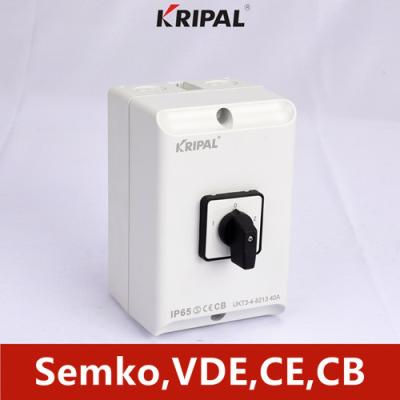 China IP65 PC Electrical Changeover Cam Switch Waterproof 4P 230-440V for sale