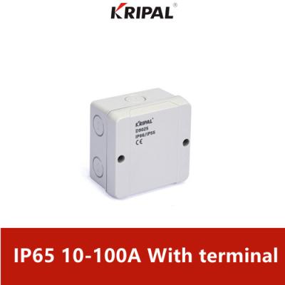 China 10-100Amp IP65 Surface Mount Outdoor Junction Boxes With Terminal for sale