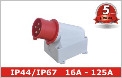 China Single Phase 32A IP44 Industrial Plugs / Industrial Power Sockets for sale