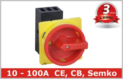 China 5 Pole Isolator Disconnector 50A 80A 100A for Emergency Machinery Stop for sale