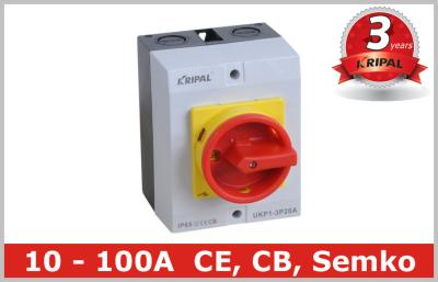 China IP65 32A Three Pole Isolator Switch / Industrial Rotary On Off Switch for sale