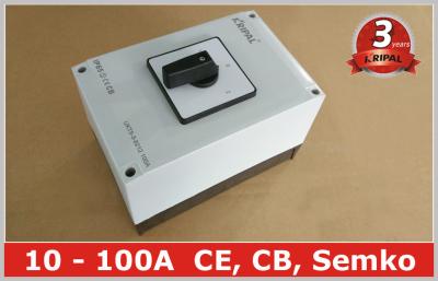 China 100A Changeover Selector Switch Waterproof Ip65 , 3 Position Rotary Switch for sale