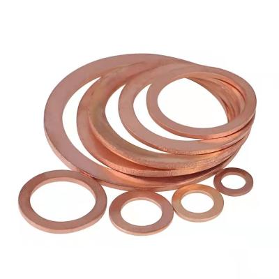 China Wholesale DIN125 DIN433 round copper flat washer m4 m5 m6 10mm m14 large brass flat washers for sale