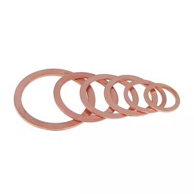 China Copper Washer Metal Crush Gasket Flat Sealing Gasket Ring Spacer 20 X 27 X 1.5mm for sale