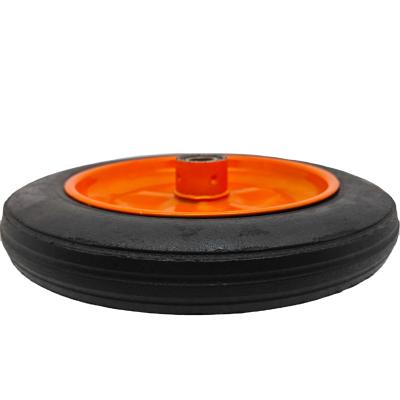 China Rueda de goma 400-8 350-8 del cubo de la basura del moldeado de la rueda de la carretilla del neumático sólido en venta