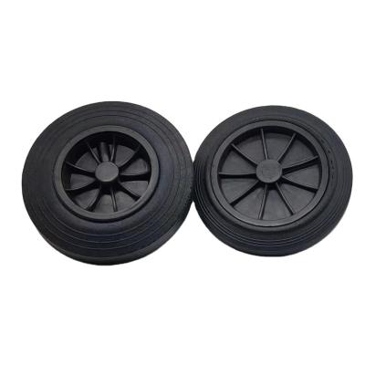 China Las pequeñas ruedas de goma sólidas de Toy Wheels Moulding Natural Rubber llevan resistencia en venta