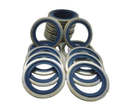 China Customizable Gasket Bonded Seal Blue Black Rubber Bonded Seal for sale