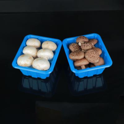 China Bandeja de plástico descartável para embalagem de cogumelo de sobremesa à venda