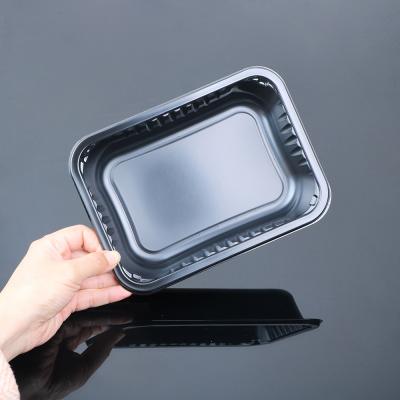 China Origin Black CPET Plastic Food Container Recyclable ,CPET Trays Food Packaging for sale