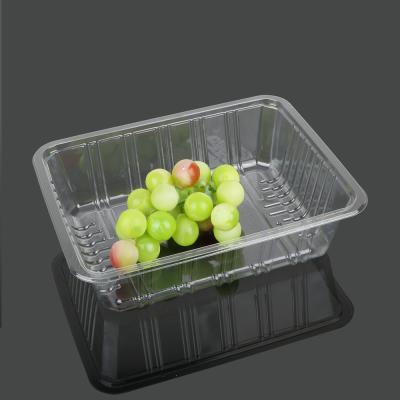 China Supermarket Rectangle 22*17*6cm Disposable Fruit Tray for sale
