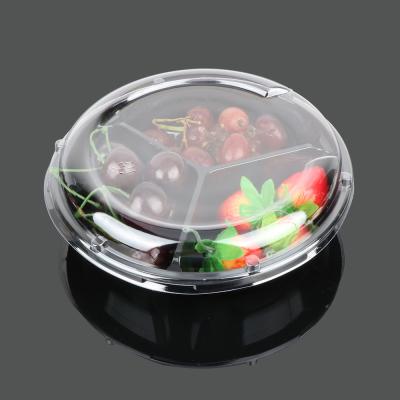 China Circular Fruit Container 55mm Plastic Food Tray Packaging for sale