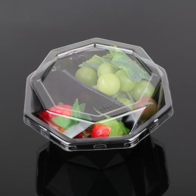 China Black Octagon 14.5*14.5*5.5cm Disposable Fruit Tray for sale