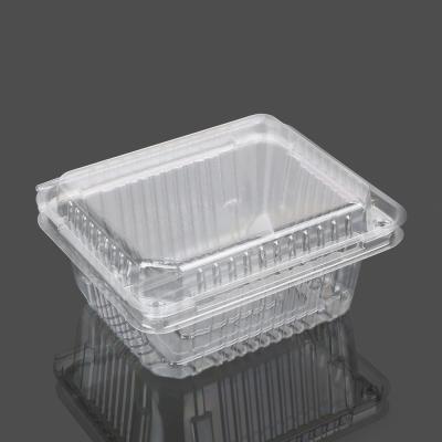 China Rectangular 15.5*13.5*7.5cm Disposable Fruit Box With Lid for sale
