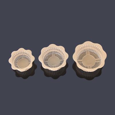 China Golden Disposable Tiny φ9*3.5cm Mooncake Plastic Box for sale