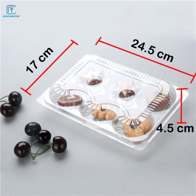 China Transparent 24.5x17x4.5cm Disposable Fruit Tray for sale