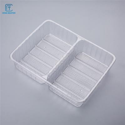 China Non Toxic Square Cake Box 20x15.5x4cm Plastic Crisper for sale
