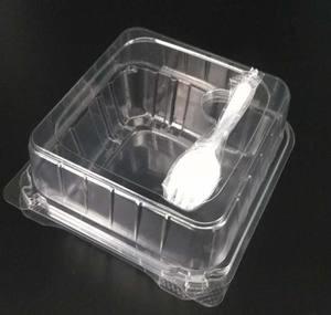 China Transparent 145x138x84mm Disposable Plastic Meal Tray for sale