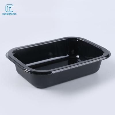China Black 20*15*6cm Disposable Airline CPET Food Trays for sale