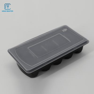 China 5 Compartments 23*10*4cm Frozen Food Tray Packaging for sale