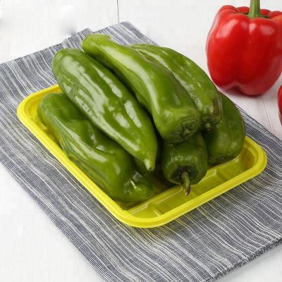 China Yellow 18.5*13.5*2cm Plastic Vegetable Serving Tray for sale