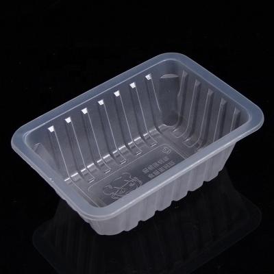 China Transparent Food Blister Box Duck Neck Cooked Chicken Wings Pp Box for sale