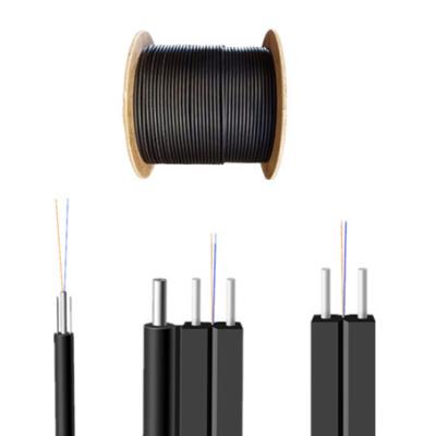 China 5m PVC LSZH G652D Aerial Drop Cable , Drop Wire Fiber Optic 2 Core for sale