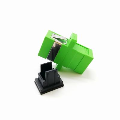 China SC APC Green Color SM Simplex Fiber Optic Adapter For FTTX for sale