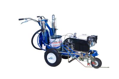 China Cold Paint Spraying Road  Line Marking Machine Double Guns 12L Max Marking Speed 2-6m/Min for sale
