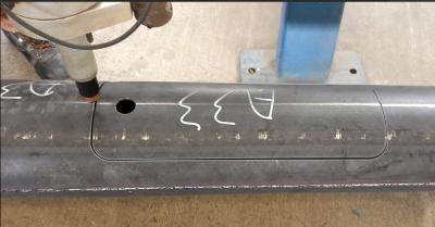 China 120mm 260mm Light Pole Machine Plate Welding Door Cutting for sale