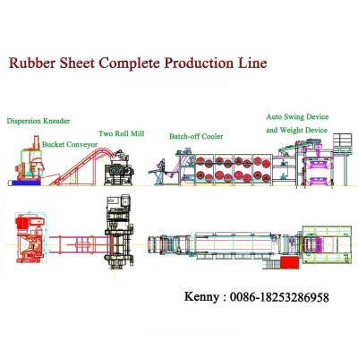 China Rubber Sheet Complete Production Line / Rubber Plate Making Machinery for sale