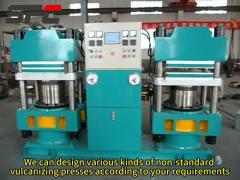 CE ISO9001 Duplex Plate Compression Moulding Forming / Shoe Sole And O-Ring Vulcanizing Machine