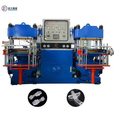 China Máquina de moldeado de prensado de silicona placa de caucho hidráulica máquina de prensado de vulcanización para botellas de agua en venta