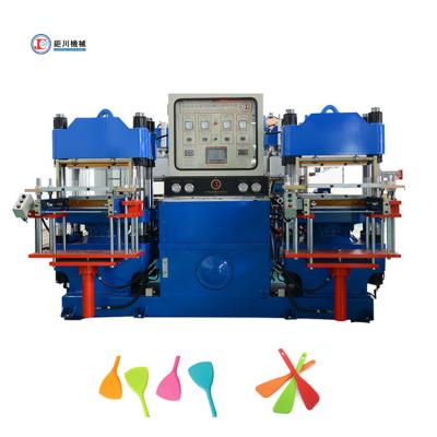 China Máquina de prensado hidráulica Estación de prensado doble/máquina de prensado de silicona para la fabricación de utensilios de cocina de silicona en venta