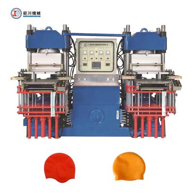 China Máquina de prensa de vulcanización de vacío de caucho de 400T Silicona para protección de orejas Sombrero de natación en venta