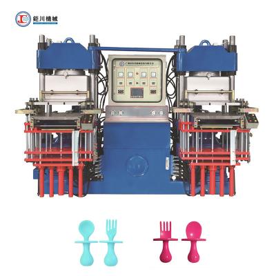 China Silicone Mold Making Machine/Vacuum Compression Molding Machine To Make Silicone Feeding Forks & Spoons Te koop