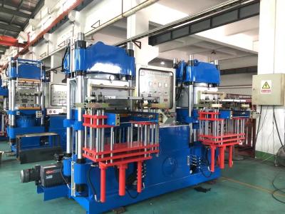 China High productive Blue Vacuum Press Silicone Rubber Machine 2stations for making rubber silicone products for sale
