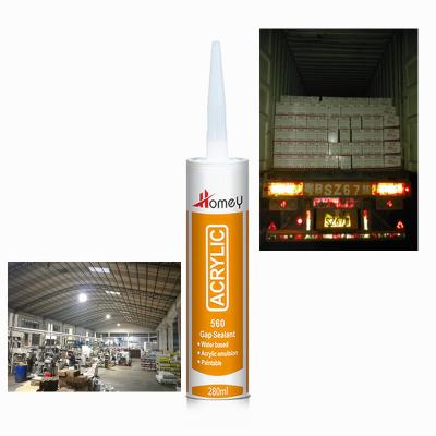 China Mildew Resistance Paintable Sealant Water Based With Excellent Adhesion / 280ml Acrylic Silicone Sealant for sale