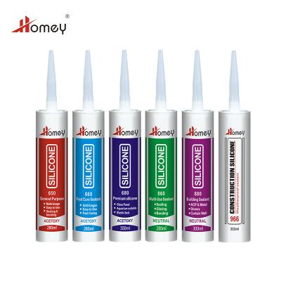 China Acetic Acetoxy Finishing Tool Bond It Structural For Glass And Glazing Application Silicone Sealant for sale