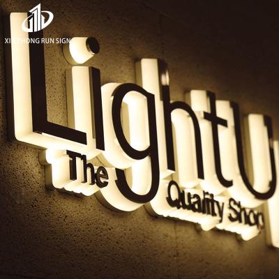 China outdoor hanging signage letters acrylic letter sign board led backlit sign for sale