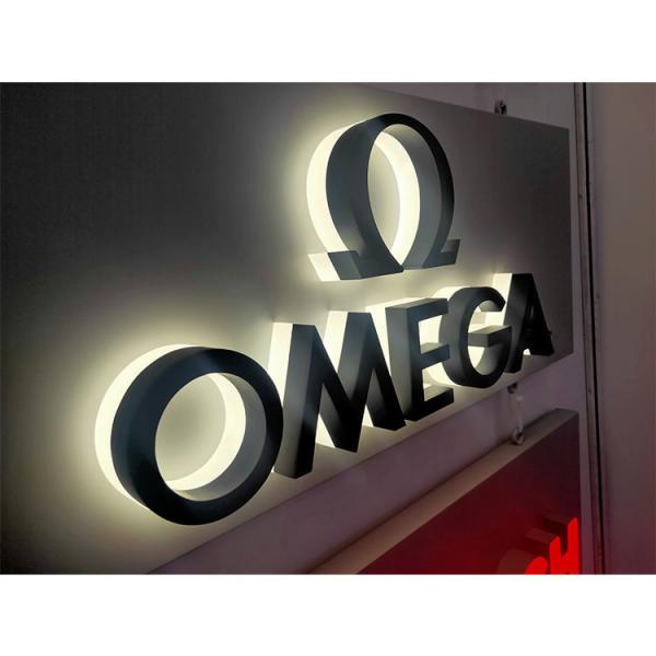 Quality Customization Backlight Number Led Logo Signs Outdoor Business Company Decor 3D Backlit Metal Sign Letter for sale