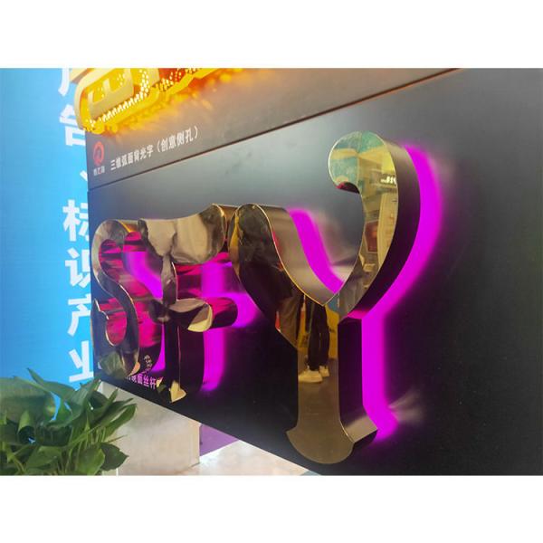 Quality Customization Backlight Number Led Logo Signs Outdoor Business Company Decor 3D for sale