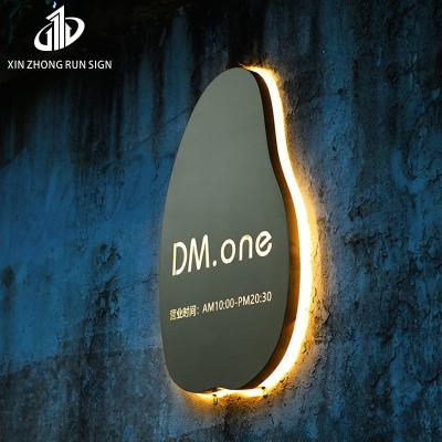China Hot Selling Storefront Display High Quality Stainless Steel Hollow Out LED Light Box for sale
