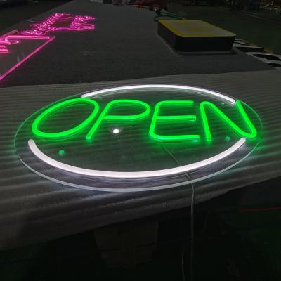 China Manufacturer customization hanging business neon store led open sign for sale