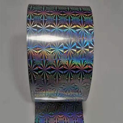 China Glitter Rainbow and Star metalized holographic  Film on roll for packaging for sale